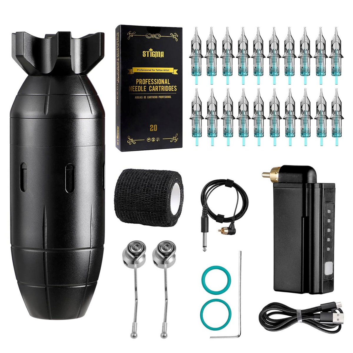 tattoo mcchine/stigmaロータリーマシン STIGMA Climber Professional Wireless Tattoo Machine Pen Kit